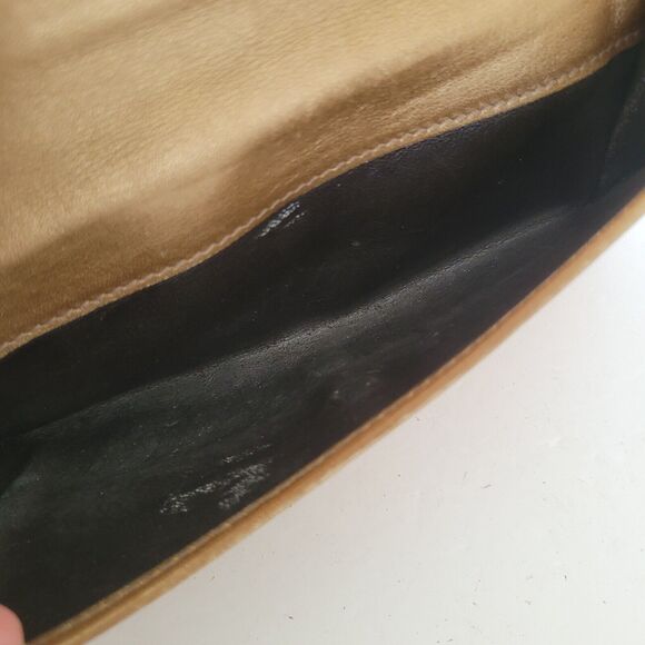 GUCCI Signature Heart Wallet Purse Leather Canvas Clutch Large Beige Tan Fair - Picture 10 of 12